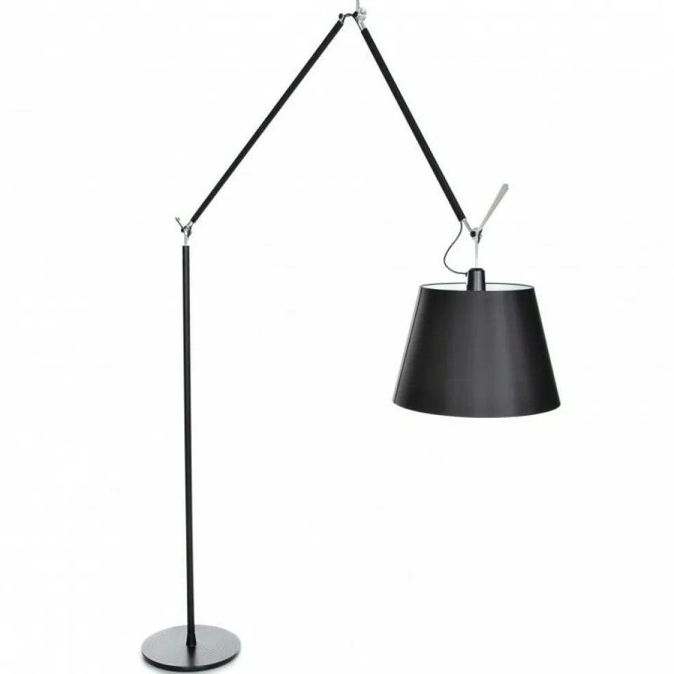 Tolomeo Mega Stehleuchte schwarz mit Dimmer