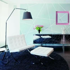 Tolomeo Mega Stehleuchte schwarz mit Schalter