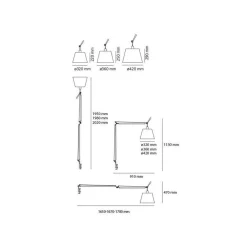 Tolomeo Mega Tavolo Pergament Schreibtischleuchte