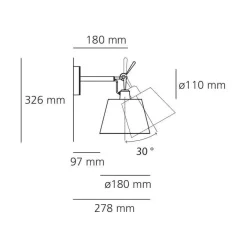 Tolomeo Parete Diffusore Wandleuchte