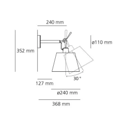 Tolomeo Parete Diffusore Wandleuchte