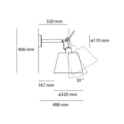 Tolomeo Parete Diffusore Wandleuchte