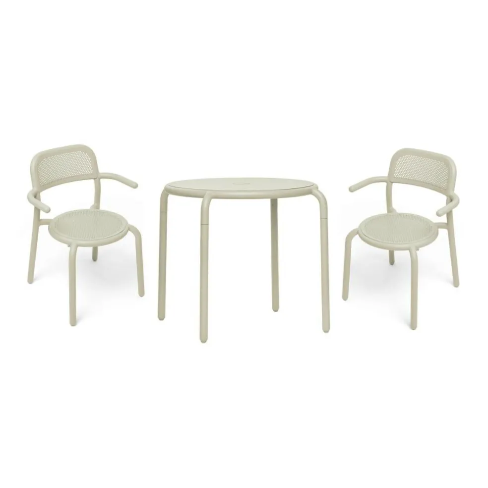 Toní Bistrotisch + Gartenarmlehnstuhl