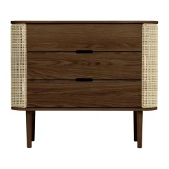 Treasures Kommode Eiche dunkel Wiener Geflecht