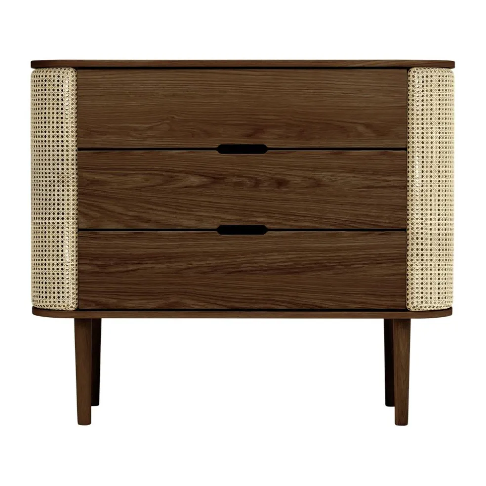Treasures Kommode Eiche dunkel Wiener Geflecht