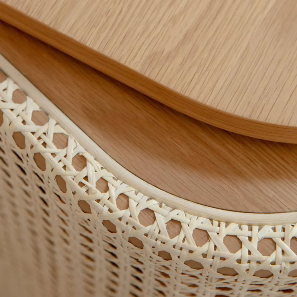 Treasures Kommode Eiche natur Wiener Geflecht