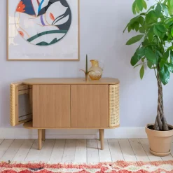 Treasures Sideboard mit 2 Türen Wiener Geflecht