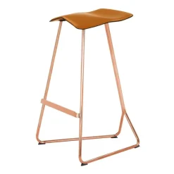 Triton Barhocker Leder Gestell Kupfer