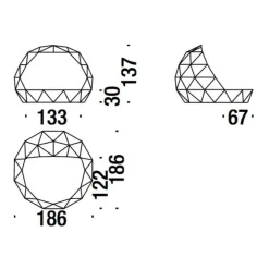 Tropicalia Tagesbett 186x186x137cm