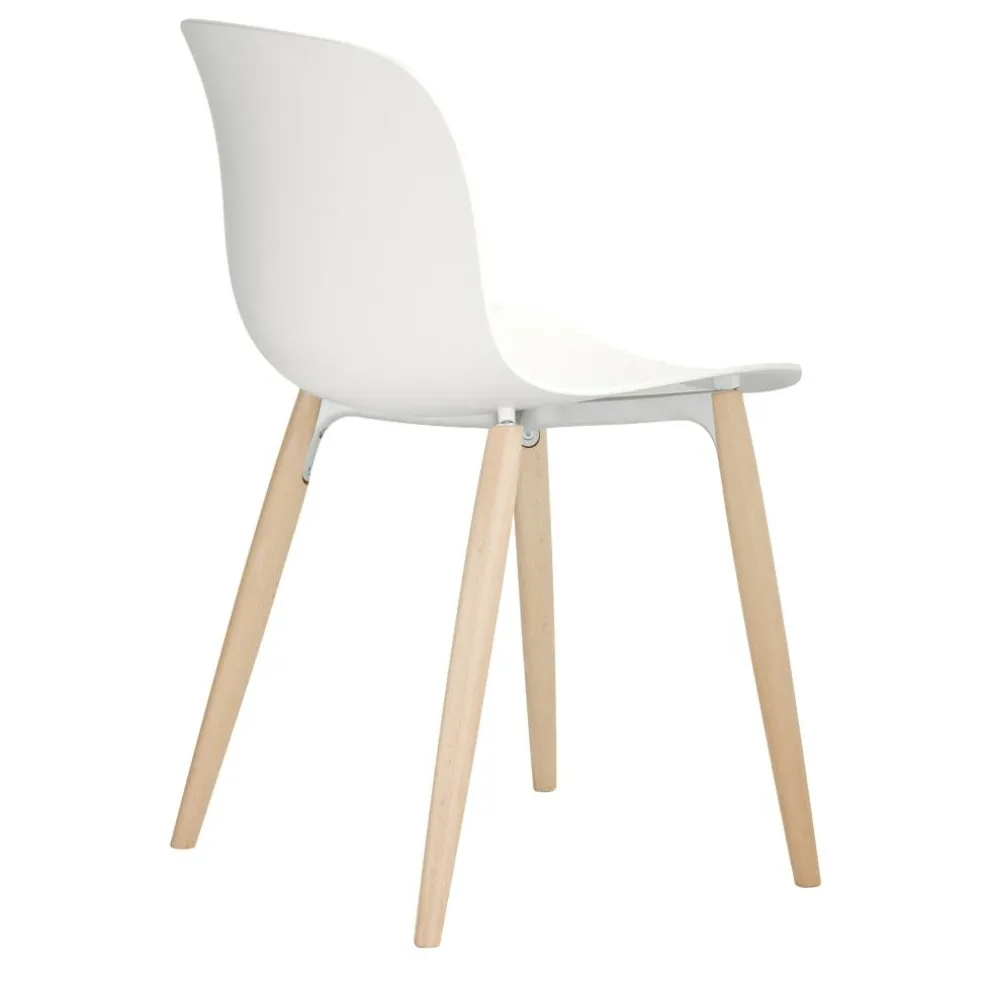 Troy Stuhl Gestell Buche natur Sitz Polypropylen