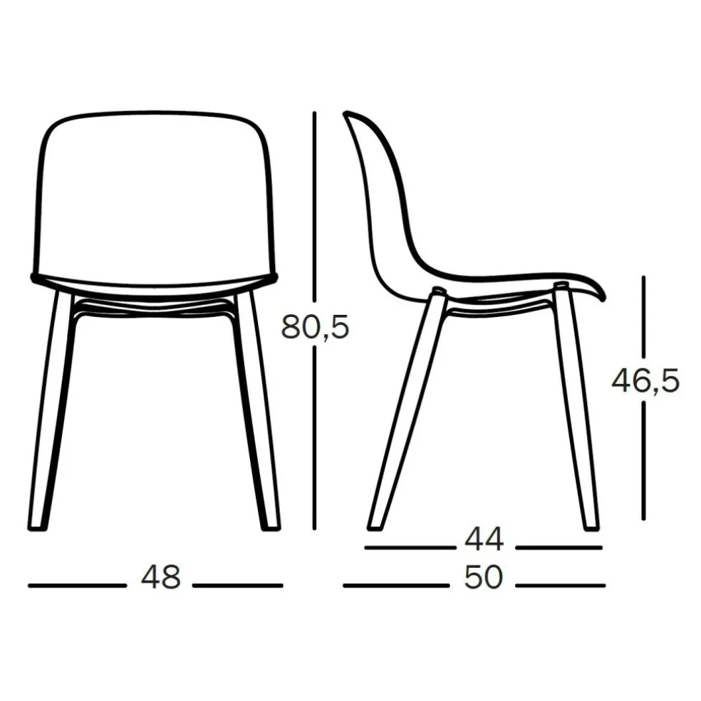 Troy Stuhl Gestell Buche natur