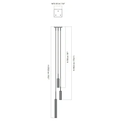 Tubulaire 3 Pendelleuchte