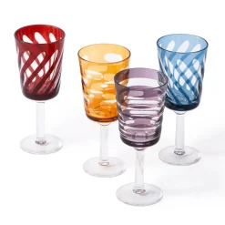 Tubular Weinglas 4er Set