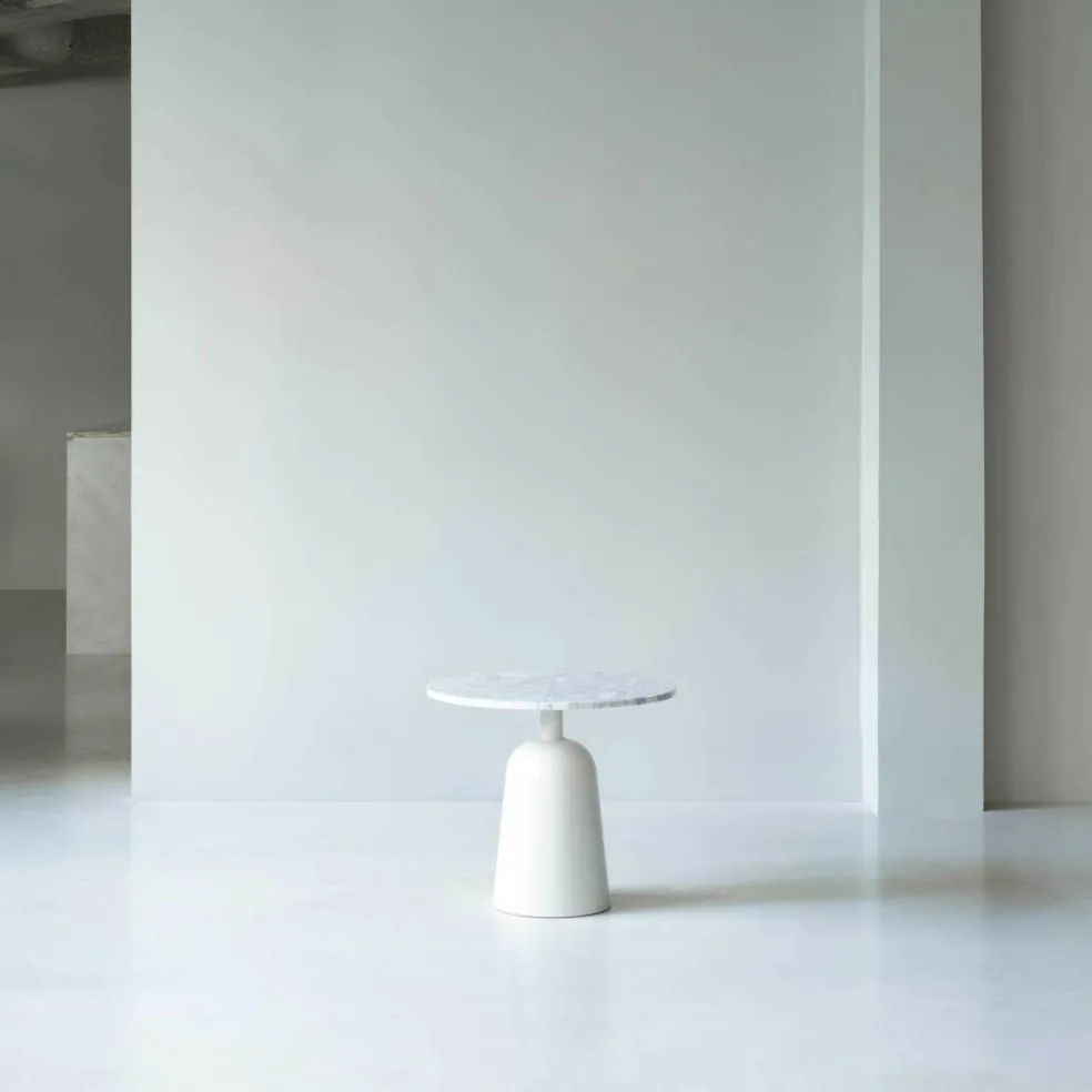 Turn Beistelltisch Marmor höhenverstellbar