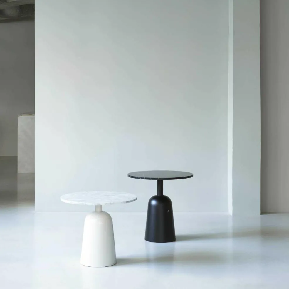 Turn Beistelltisch Marmor höhenverstellbar