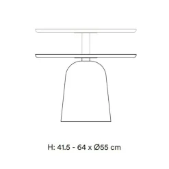 Turn Beistelltisch Marmor höhenverstellbar