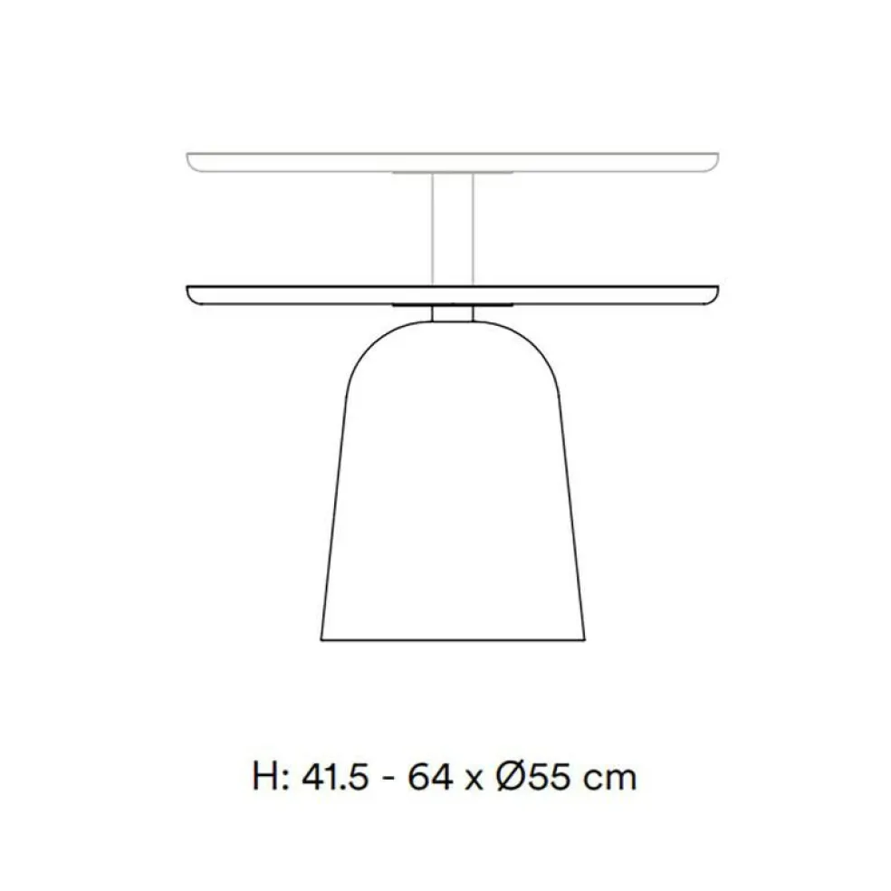 Turn Beistelltisch Marmor höhenverstellbar