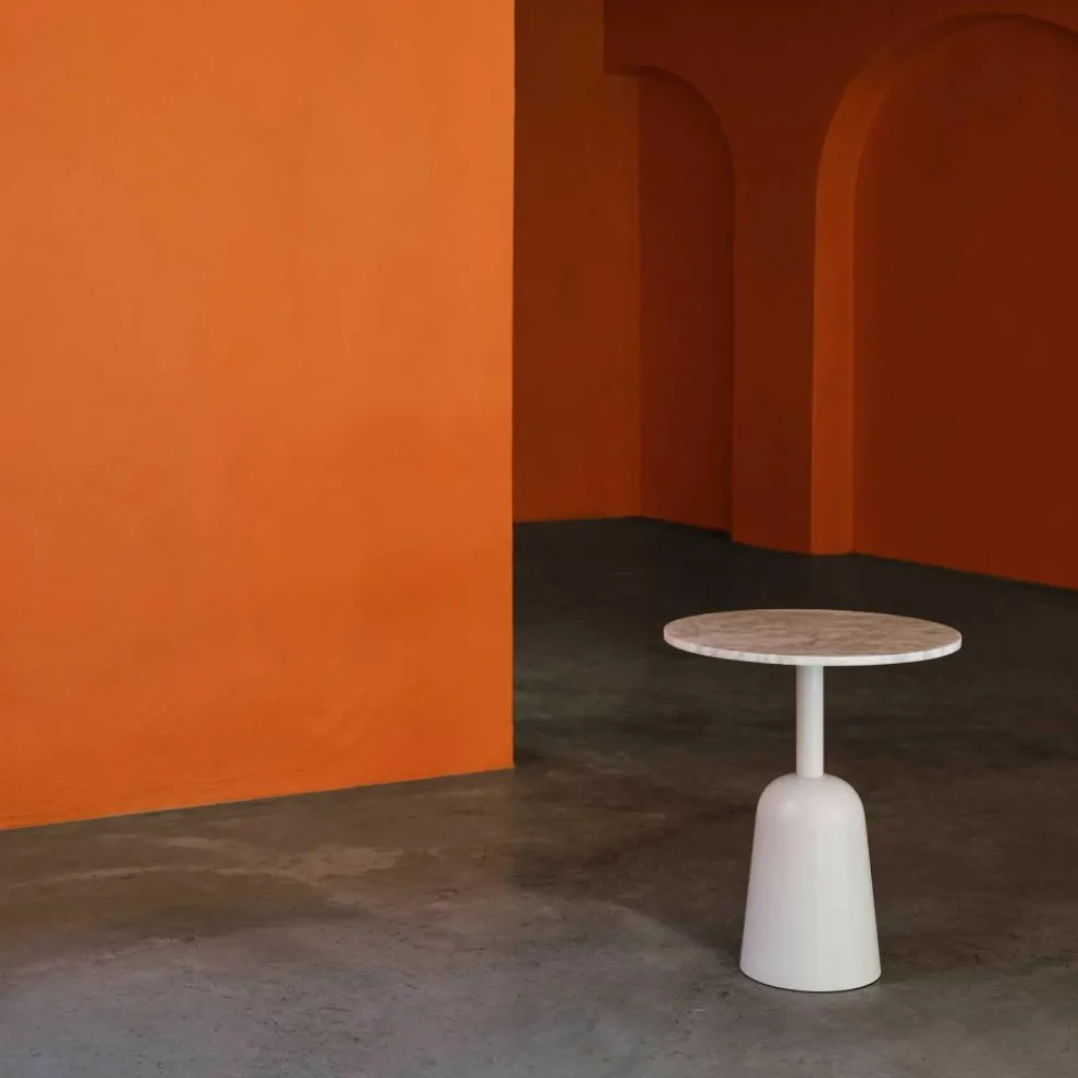 Turn Beistelltisch Marmor höhenverstellbar