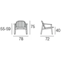 Twins Gartenloungestuhl