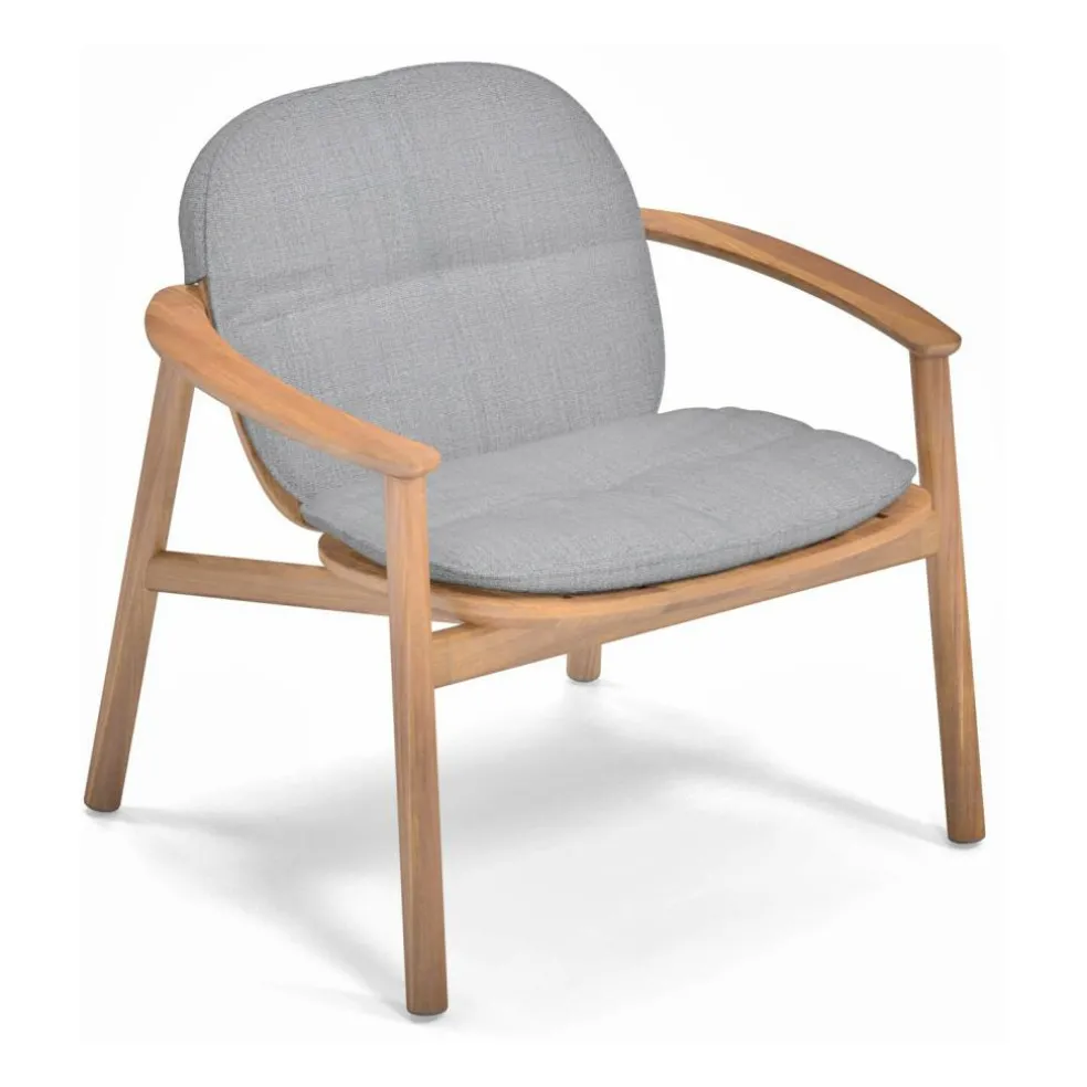 Twins Gartenloungestuhl Teak mit Sitz-/Rückenkissen