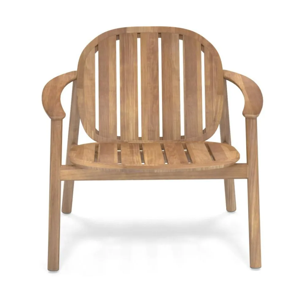 Twins Gartenloungestuhl Teak mit Sitz-/Rückenkissen