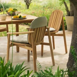 Twins Gartenstuhl Teak mit Sitzkissen