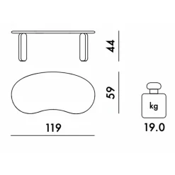 Undique Mas Beistelltisch 119x59x44cm