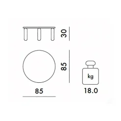 Undique Mas Beistelltisch Ø85cm/H30cm