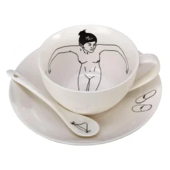 Undressed Tasse mit Untertasse 4er Set