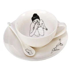 Undressed Tasse mit Untertasse 4er Set