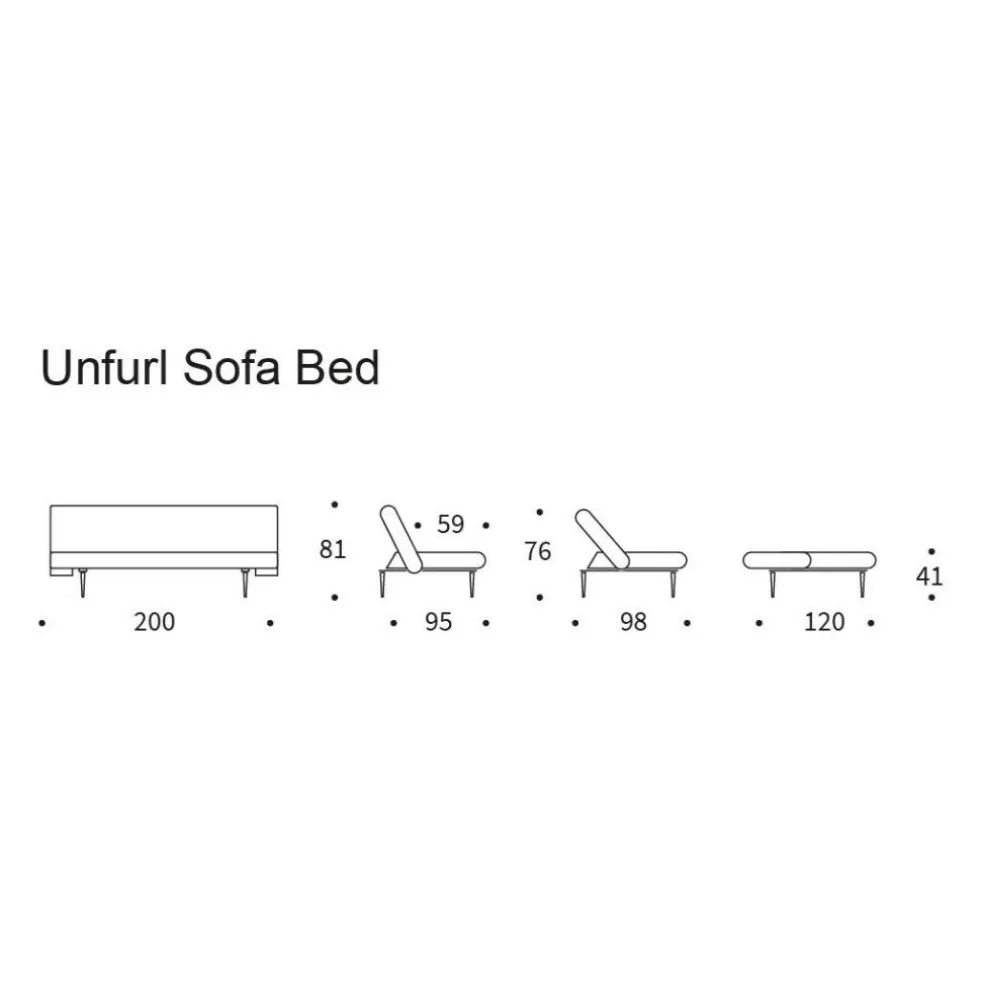 Unfurl Schlafsofa 200x95cm
