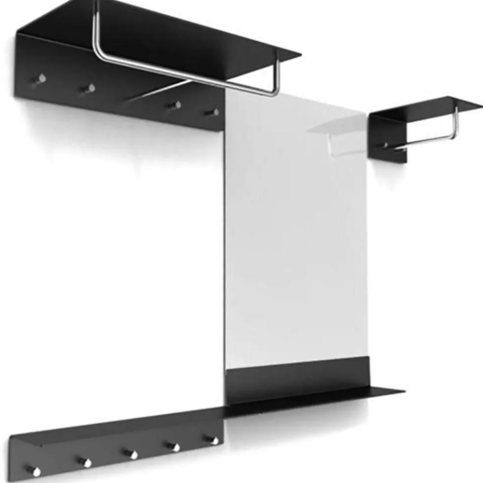 Unu Wandgarderobe mit 2 Haken & Stange