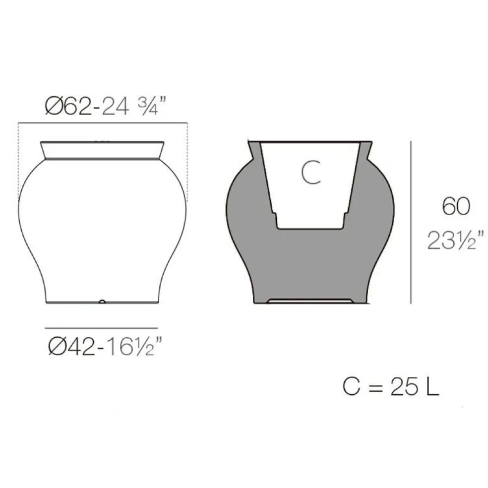 Venus Pflanzgefäß Selbstbewässernd Ø62cm