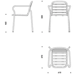 Vig Gartenarmlehnstuhl Holz