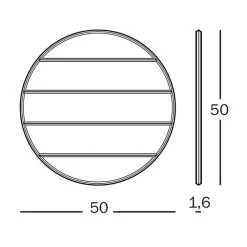 Vitrail Wandspiegel Ø50cm