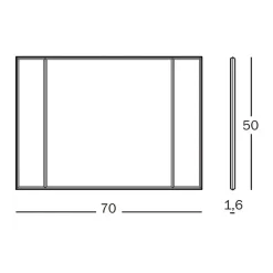 Vitrail Wandspiegel 70x50cm