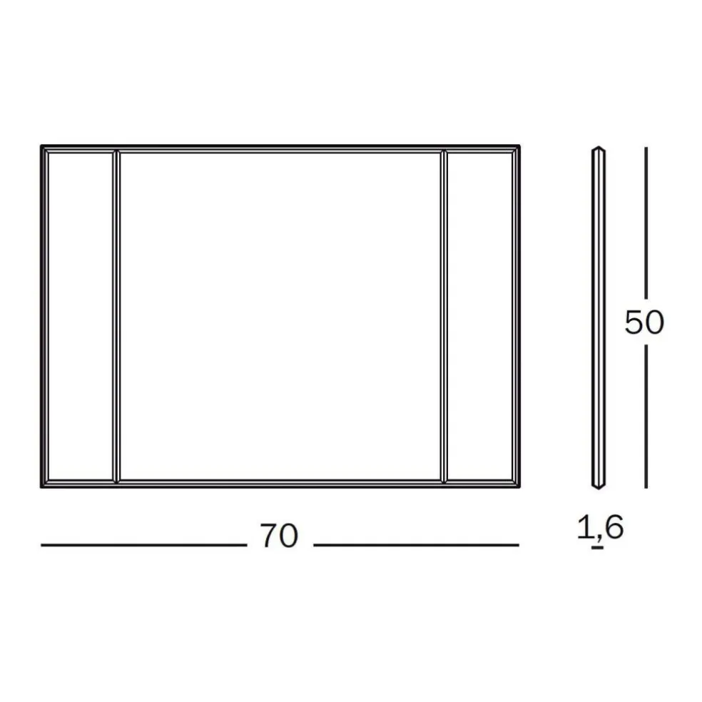 Vitrail Wandspiegel 70x50cm