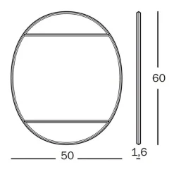 Vitrail Wandspiegel 50x60cm