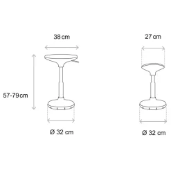 W3 3D Hocker Fußsohle schwarz