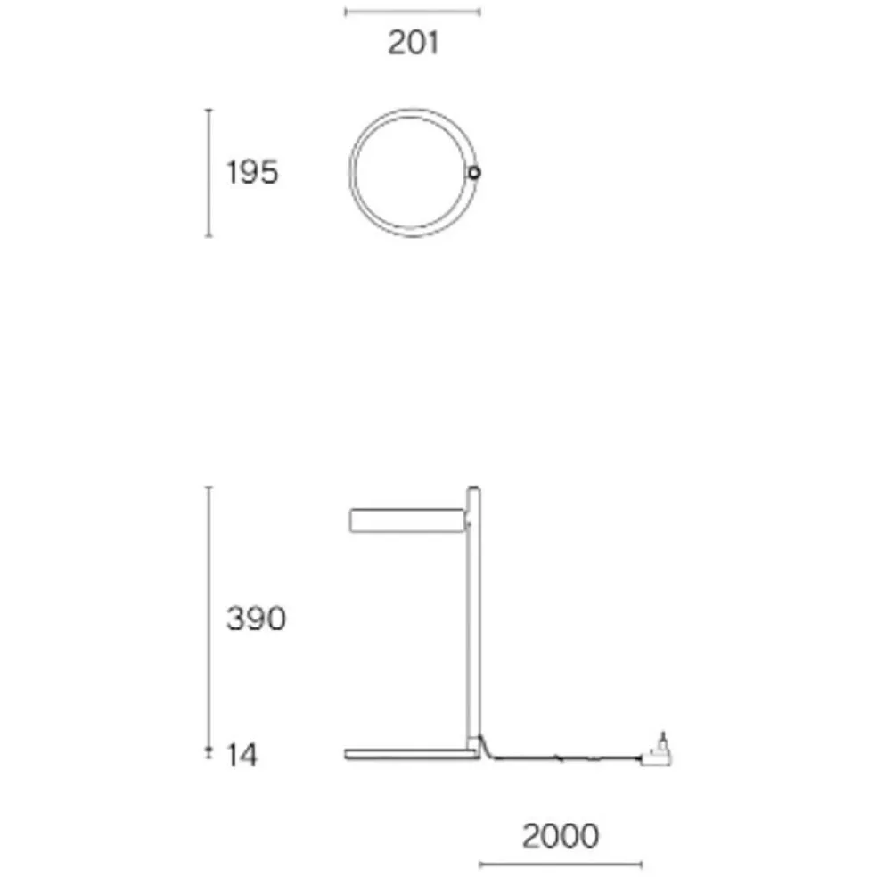 w242 Pastille alu b2 LED Tischleuchte