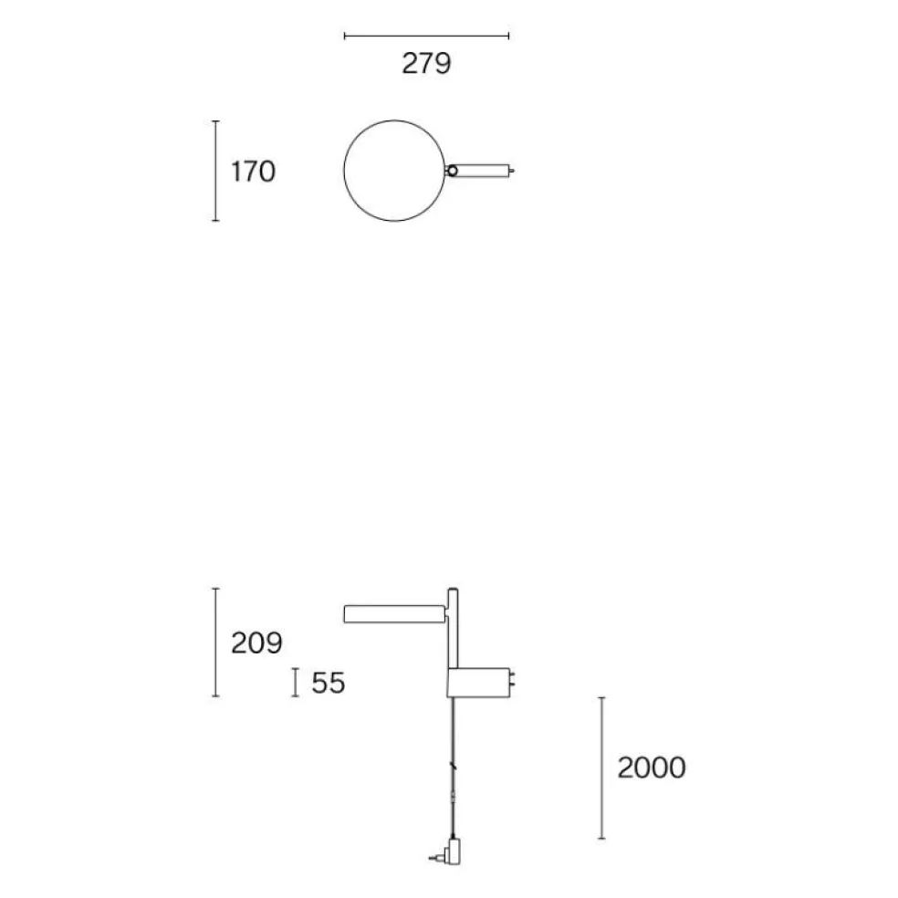 w242 Pastille alu br1 LED Wandleuchte
