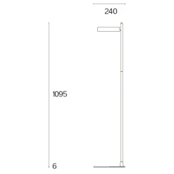 w242 Pastille alu f2 LED Stehleuchte