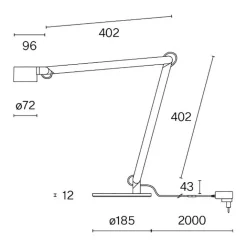 w227 Winkel b2 LED Schreibtischleuchte