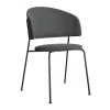 Wagner Dining Chair gepolstert Gestell schwarz