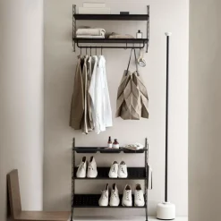 Wandgarderobe mit Schuhregal groß