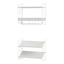 Wandgarderobe mit Schuhregal klein