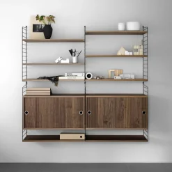 Wandregal mit Schrank 78x100x20cm