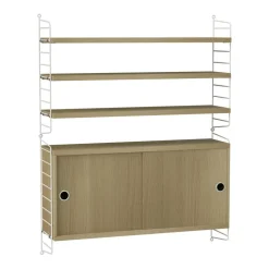Wandregal mit Schrank 78x100x20cm