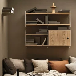 Wandregal mit Schrankelement 116x100x30cm