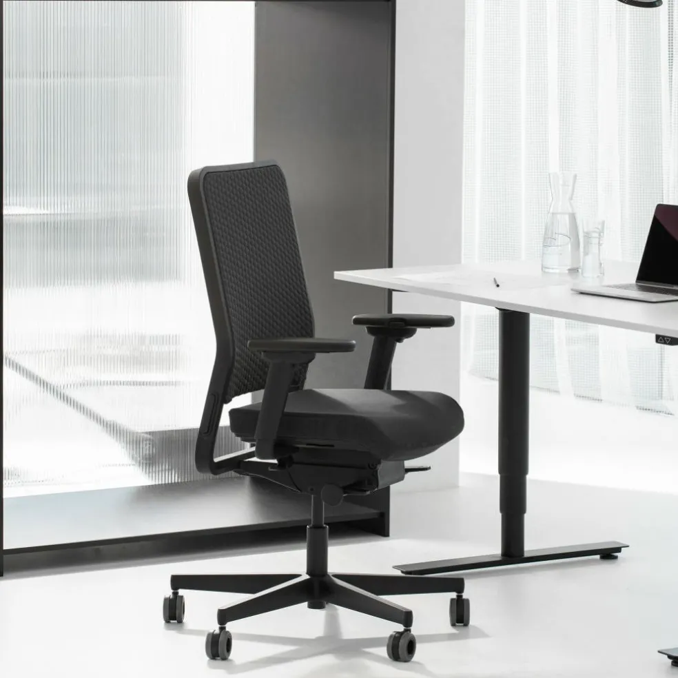 W1C Low Bürostuhl Rückenlehne Flachpolster